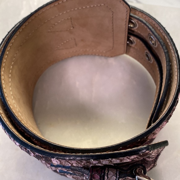 NWOT Burberry Prorsum Leather “Runway” Snakeskin Belt Size 28/70 Height 2.5 in - Picture 6 of 7